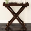 image:imageLavish Home End Folding Modern Minimalist Wooden Contemporary Side Table Multifunctional Portable Stylish Serving Snack or Lap Tray Suitable for Indoor and Outdoor Use  BROWNBrown