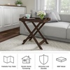 image:imageLavish Home End Folding Modern Minimalist Wooden Contemporary Side Table Multifunctional Portable Stylish Serving Snack or Lap Tray Suitable for Indoor and Outdoor Use  BROWNBrown