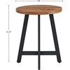 image:imageLavish Home End Table  Industrial Side Table with MDF Top and Metal Frame  Round Table for Living Room Bedroom Hallway or Dorm Room Walnut