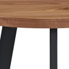 image:imageLavish Home End Table  Industrial Side Table with MDF Top and Metal Frame  Round Table for Living Room Bedroom Hallway or Dorm Room Walnut