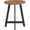 image:imageLavish Home End Table  Industrial Side Table with MDF Top and Metal Frame  Round Table for Living Room Bedroom Hallway or Dorm Room Walnut
