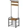 image:imageLavish Home Entryway Coat Rack Metal Hall TreeStorage Bench 18 W Silver18 W