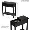 image:imageLavish Home FlipTop End Table White 2275 x 11 x 24Black