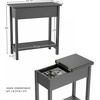 image:imageLavish Home FlipTop End Table White 2275 x 11 x 24Grey