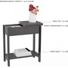 image:imageLavish Home FlipTop End Table White 2275 x 11 x 24Grey