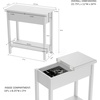 image:imageLavish Home FlipTop End Table White 2275 x 11 x 24White
