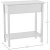 image:imageLavish Home FlipTop End Table White 2275 x 11 x 24White