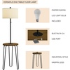 image:imageLavish Home Floor Lamp with Builtin End Table BrownBlack 17 x 59