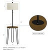 image:imageLavish Home Floor Lamp with Builtin End Table BrownBlack 17 x 59
