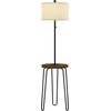image:imageLavish Home Floor Lamp with Builtin End Table BrownBlack 17 x 59