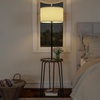 image:imageLavish Home Floor Lamp with Builtin End Table BrownBlack 17 x 59