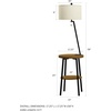 image:imageLavish Home Floor Lamp with Table BrownBlack 1725 x 58