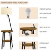 image:imageLavish Home Floor Lamp with Table BrownBlack 1725 x 58