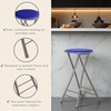 image:imageLavish Home Folding Stool with Padded Backless Seat Blue 24 Inch