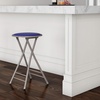 image:imageLavish Home Folding Stool with Padded Backless Seat Blue 24 Inch