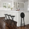 image:imageLavish Home Folding Stool with Padded Backless Seat Set of 2 Black 24Black