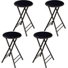 image:imageLavish Home Folding Stool with Padded Backless Seat Set of 2 Black 24Black