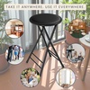 image:imageLavish Home Folding Stool with Padded Backless Seat Set of 2 Black 24Black
