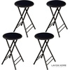 image:imageLavish Home Folding Stool with Padded Backless Seat Set of 2 Black 24Black
