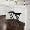 image:imageLavish Home Folding Stool with Padded Backless Seat Set of 2 Black 24Black