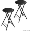 image:imageLavish Home Folding Stool with Padded Backless Seat Set of 2 Black 24Black