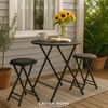 image:imageLavish Home Folding Stool with Padded Backless Seat Set of 2 Black 24Black