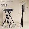 image:imageLavish Home Folding Stool with Padded Backless Seat Set of 2 Black 24Black