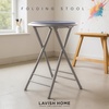 image:imageLavish Home Folding Stool with Padded Backless Seat Set of 2 Black 24Grey