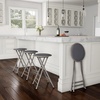 image:imageLavish Home Folding Stool with Padded Backless Seat Set of 2 Black 24Grey