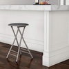 image:imageLavish Home Folding Stool with Padded Backless Seat Set of 2 Black 24Grey