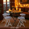 image:imageLavish Home Folding Stool with Padded Backless Seat Set of 2 Black 24Grey