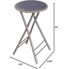 image:imageLavish Home Folding Stool with Padded Backless Seat Set of 2 Black 24Grey