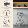 image:imageLavish Home Folding Stool with Padded Backless Seat Set of 2 Black 24Grey