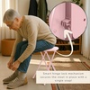 image:imageLavish Home Folding Stool with Padded Backless Seat Set of 2 Black 24Pink