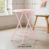 image:imageLavish Home Folding Stool with Padded Backless Seat Set of 2 Black 24Pink