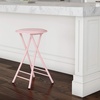image:imageLavish Home Folding Stool with Padded Backless Seat Set of 2 Black 24Pink