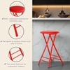image:imageLavish Home Folding Stool with Padded Backless Seat Set of 2 Black 24Red