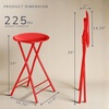 image:imageLavish Home Folding Stool with Padded Backless Seat Set of 2 Black 24Red