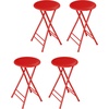 image:imageLavish Home Folding Stool with Padded Backless Seat Set of 2 Black 24Red