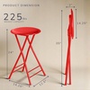 image:imageLavish Home Folding Stool with Padded Backless Seat Set of 2 Black 24Red
