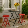image:imageLavish Home Folding Stool with Padded Backless Seat Set of 2 Black 24Red