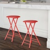image:imageLavish Home Folding Stool with Padded Backless Seat Set of 2 Black 24Red