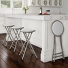 image:imageLavish Home Folding Stool with Padded Backless Seat Set of 2 Black 24White
