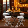 image:imageLavish Home Folding Stool with Padded Backless Seat Set of 2 Black 24White