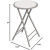 image:imageLavish Home Folding Stool with Padded Backless Seat Set of 2 White 24