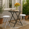 image:imageLavish Home Folding Stool with Padded Backless Seat Set of 2 White 24