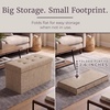 image:imageLavish Home Folding Storage Ottoman Bench Beige 30Beige