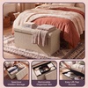 image:imageLavish Home Folding Storage Ottoman Bench Beige 30Beige