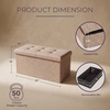 image:imageLavish Home Folding Storage Ottoman Bench Beige 30Beige