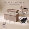 image:imageLavish Home Folding Storage Ottoman Bench Beige 30Beige